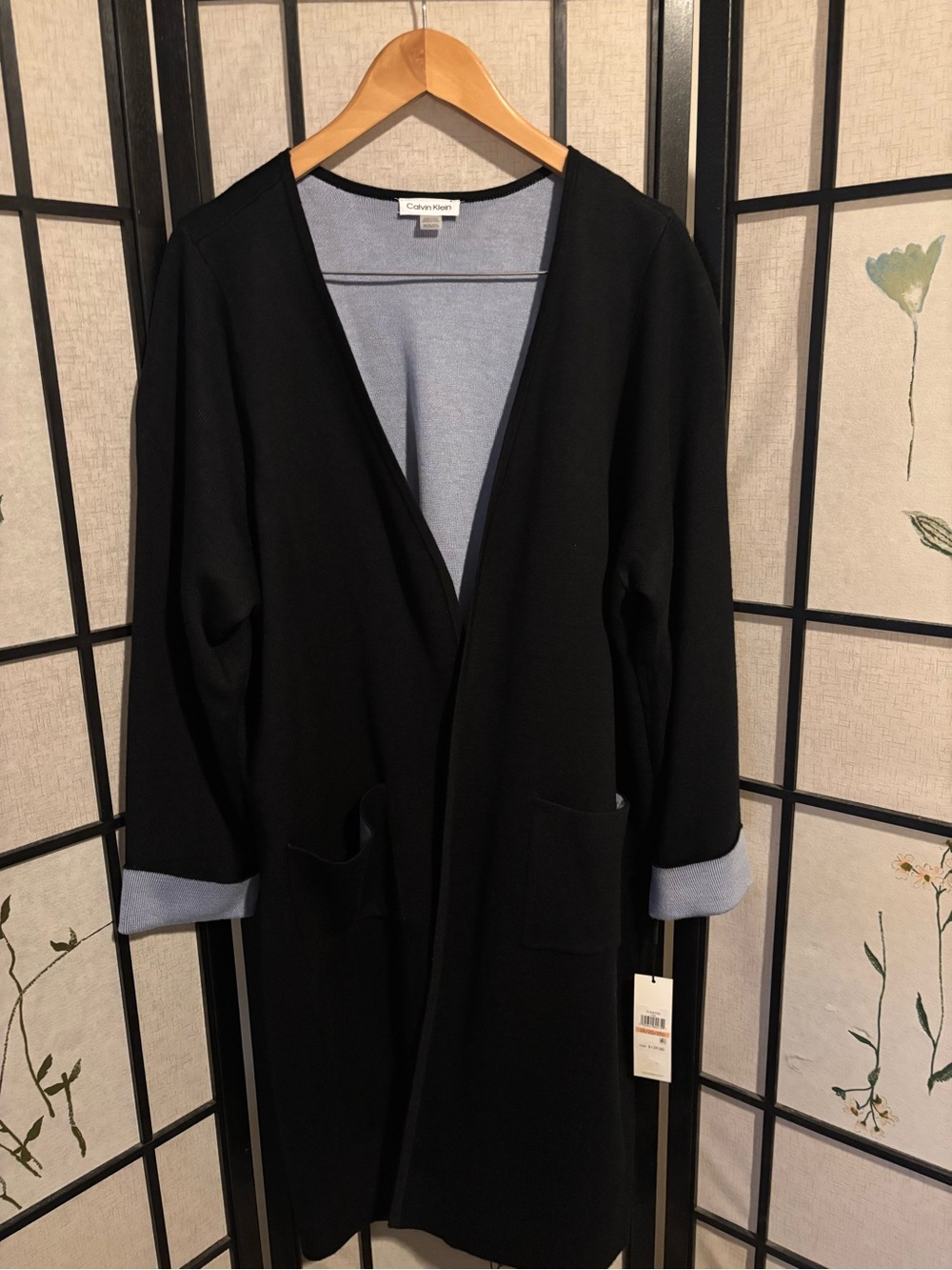 NWT Calvin Klein Dark Navy Sweater Duster